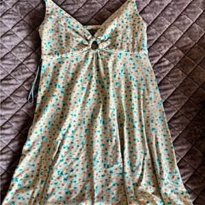 Urban Outfitters Yellow and Teal Floral Top